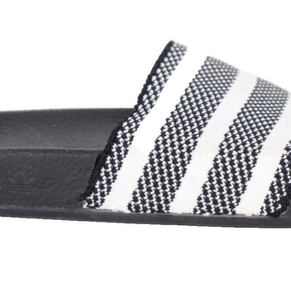Adidas Men's US6 White Navy Blue White Sweatband Adilette Slide Slippers BB0118